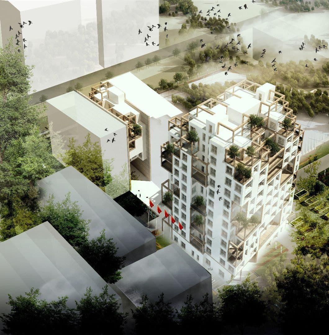 برج مسکونی مدرن پلان پرزنت